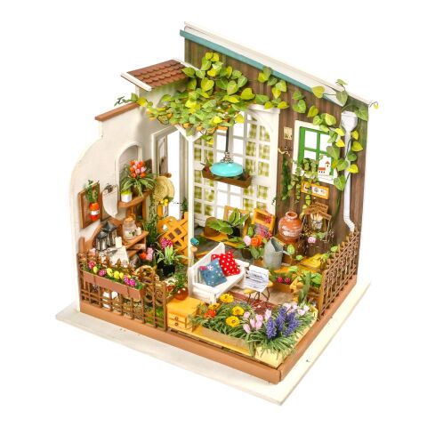 RoboTime 3D wooden jigsaw puzzle Miniature house Garden terrace