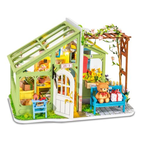 RoboTime 3D wooden jigsaw puzzle Miniature house Blooming spring