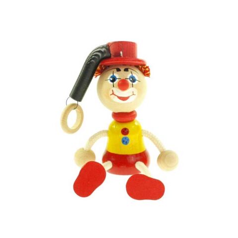 Clown with a hat on a spring