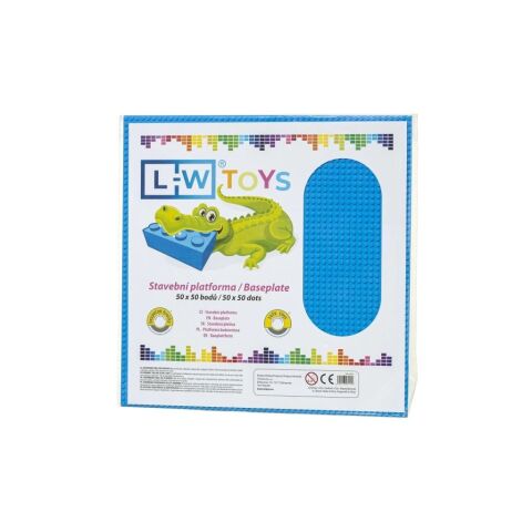 L-W Toys Large building mat 50x50 points blue