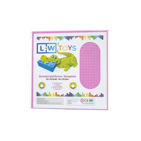 L-W Toys Large building mat 50x50 points pink