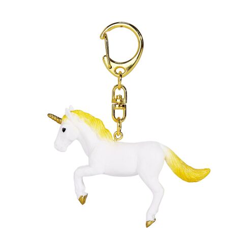 Mojo Keychain Unicorn in jump yellow