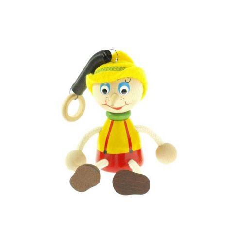 Pinocchio with hat on spring