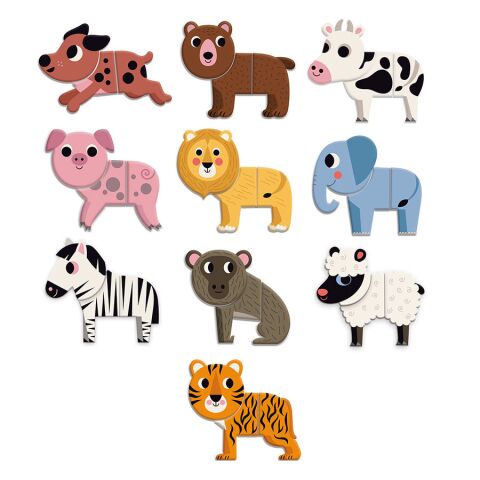Vilac Wooden magnets Funny animals