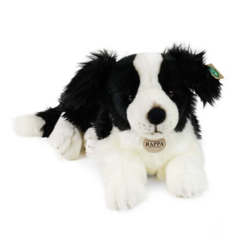 Rappa Plush dog border collie lying 45 cm ECO-FRIENDLY