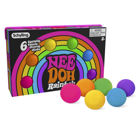 Schylling NeeDoh Rainbow cat balls 6 pcs