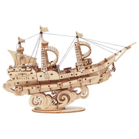 RoboTime 3D wooden puzzle Military sailing ship