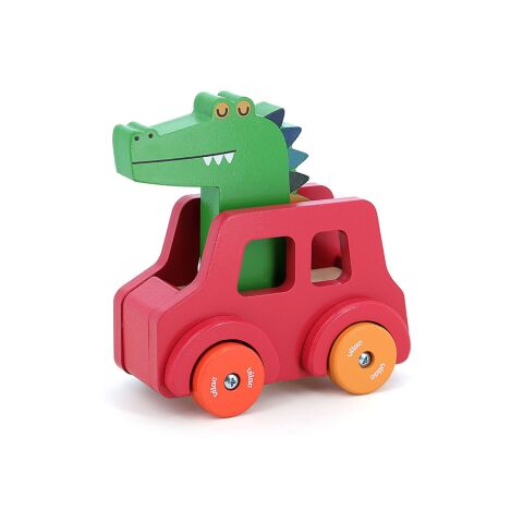 Vilac Wooden car with horn Crocodile