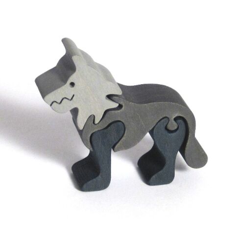 Fauna Solid wood jigsaw puzzle small wolf