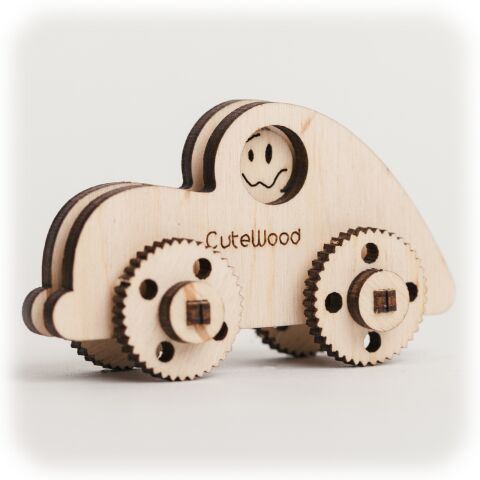 CuteWood Wooden 3D Puzzle Car
