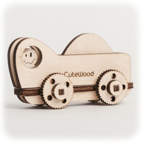CuteWood Wooden 3D Puzzle Truck 1